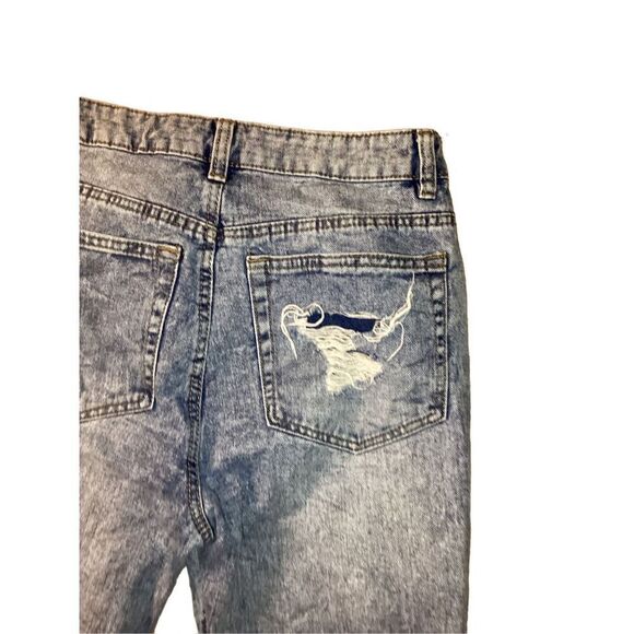 Refuge Distressed Vintage High Rise Mom Jeans Destroyed Grunge Punk Preppy Denim - Picture 4 of 11
